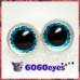 1 Pair Blue Green Pearl White Hand Painted Safety Eyes Plastic eyes